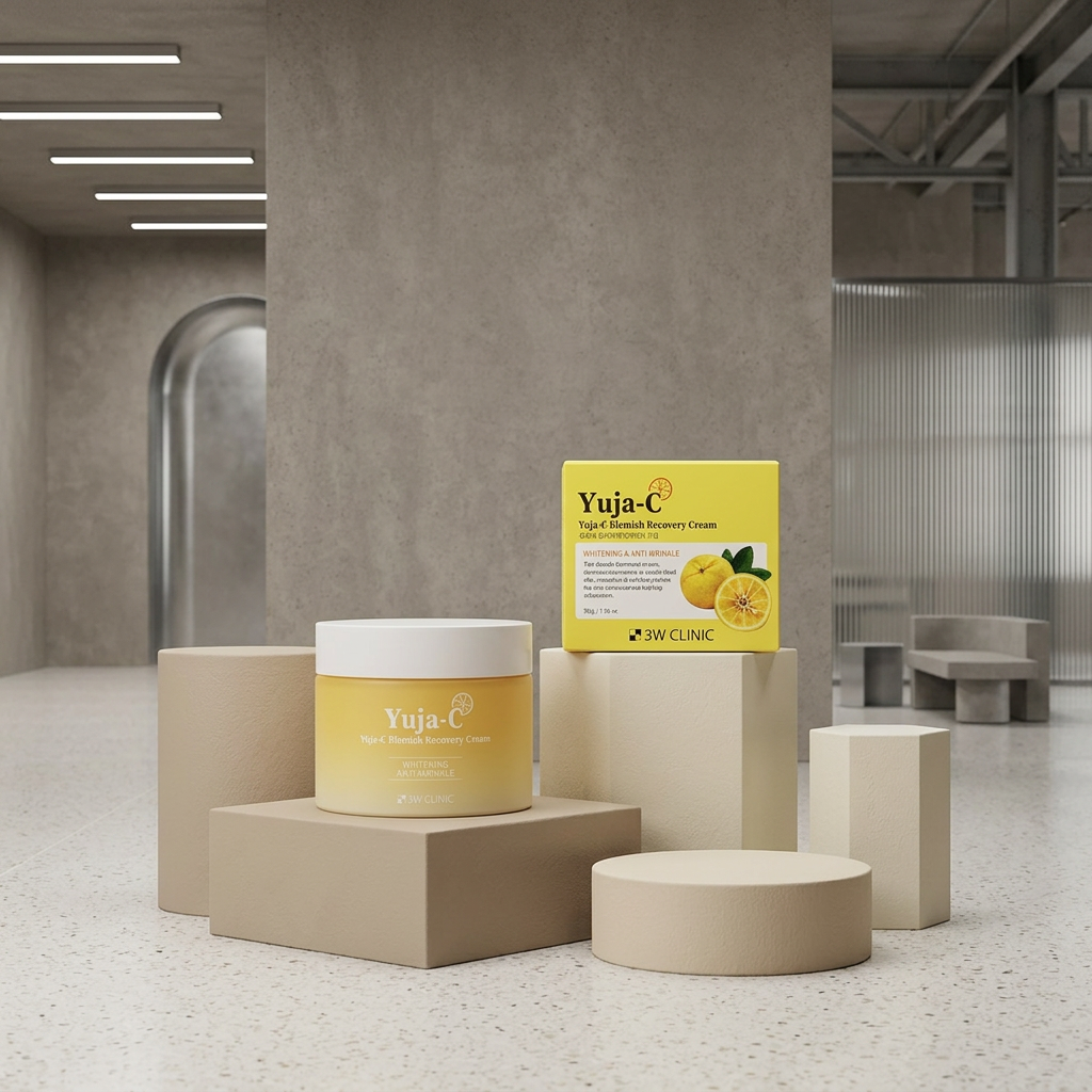 3W CLINIC - Yuja-C Blemish Recovery Cream - Obnovující krém proti pigmentovým skvrnám s Yuzu a vit. C - 110 ml