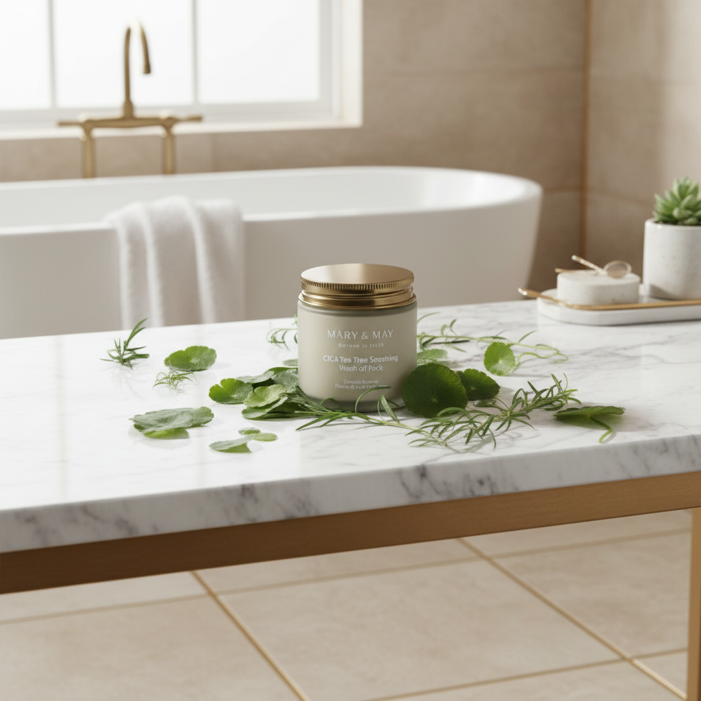 Mary & May - Cica Tea Tree Soothing Wash Off Pack - Zjemňující maska s tea tree a centellou - 125g