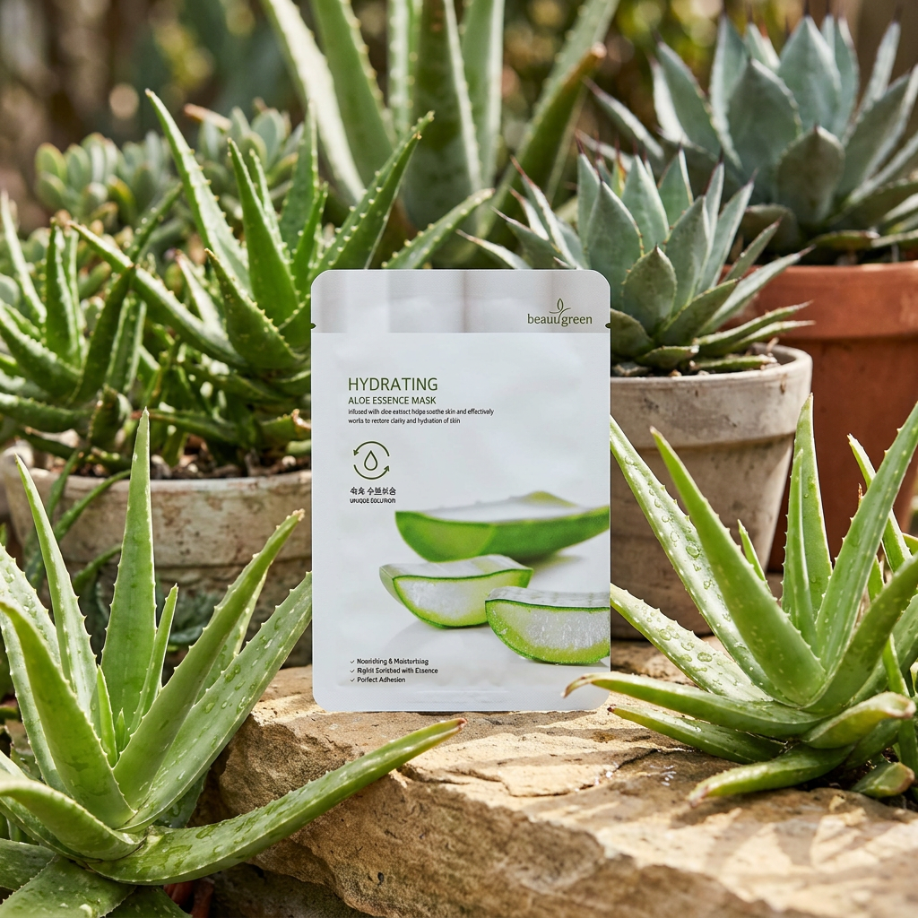Beauugreen - Premium Aloe Essence Mask - Plátýnková maska s aloe vera - 23 ml