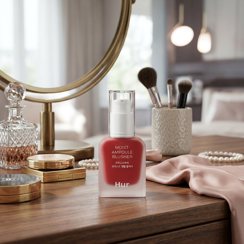 HOUSE OF HUR - Moist Ampoule Blusher - Hydratační tekutá tvářenka DEEP PLUM - 20 ml