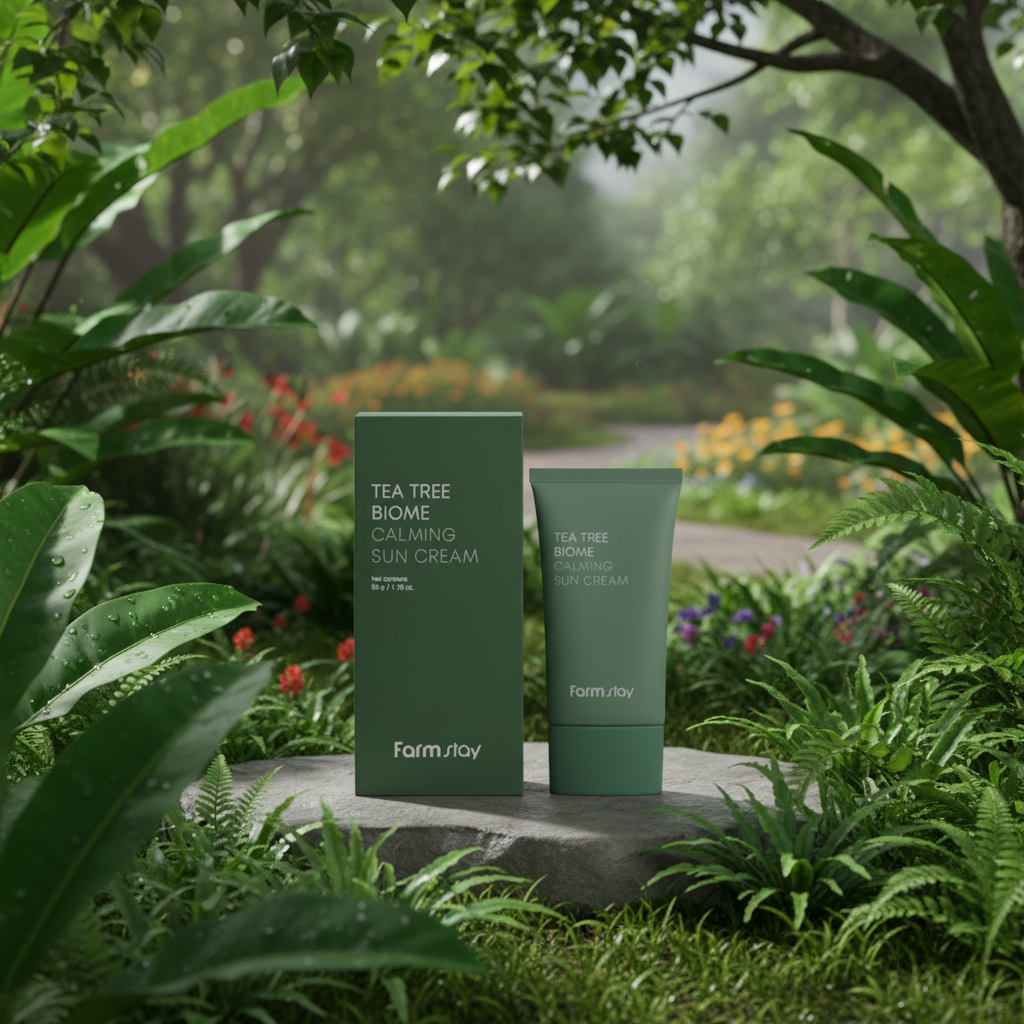 FARM STAY - Tea Tree Biome Calming Sun Cream - Zklidňující opalovací krém s Tea Tree - 50 g