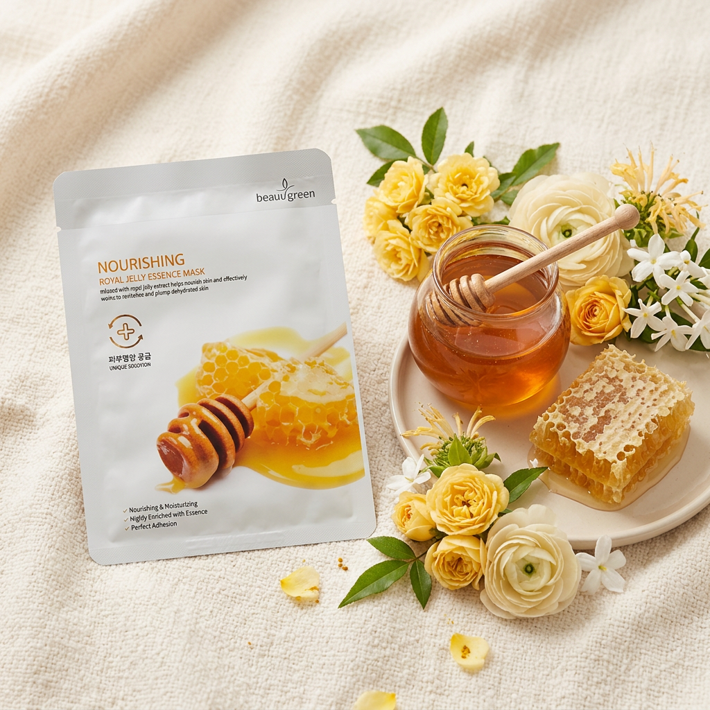 Beauugreen - Premium Royal Jelly Essence Mask - Plátýnková maska s mateří kašičkou - 23 ml