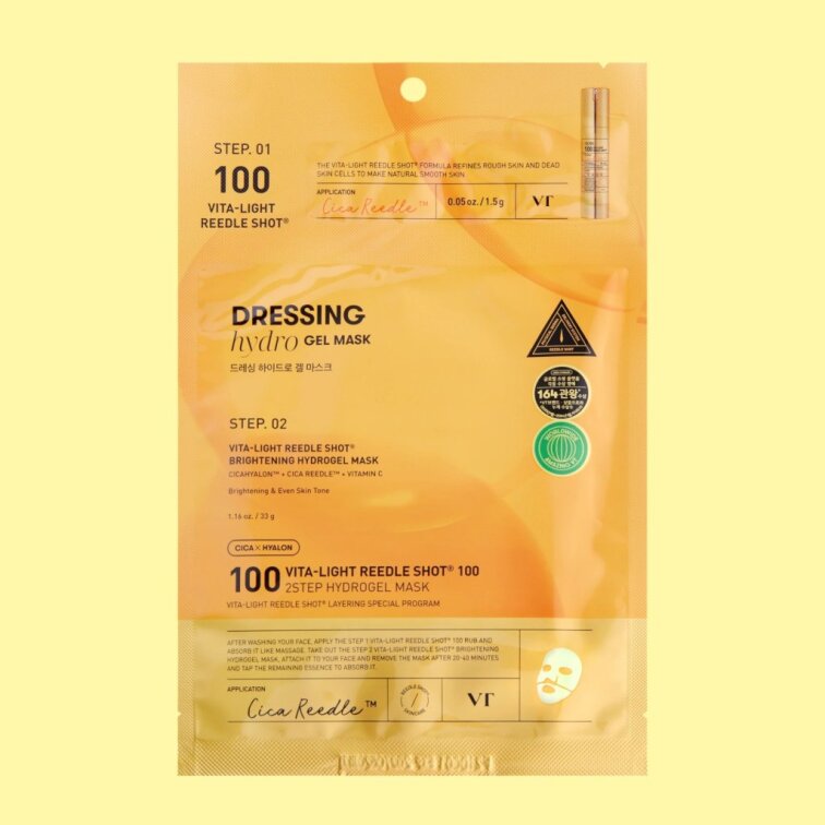 VT - Vita-Light Reedle Shot 100 2 Step Hydrogel Mask - Dvoufázová hydrogelová maska s vitaminem C - 1,5 g + 33 g