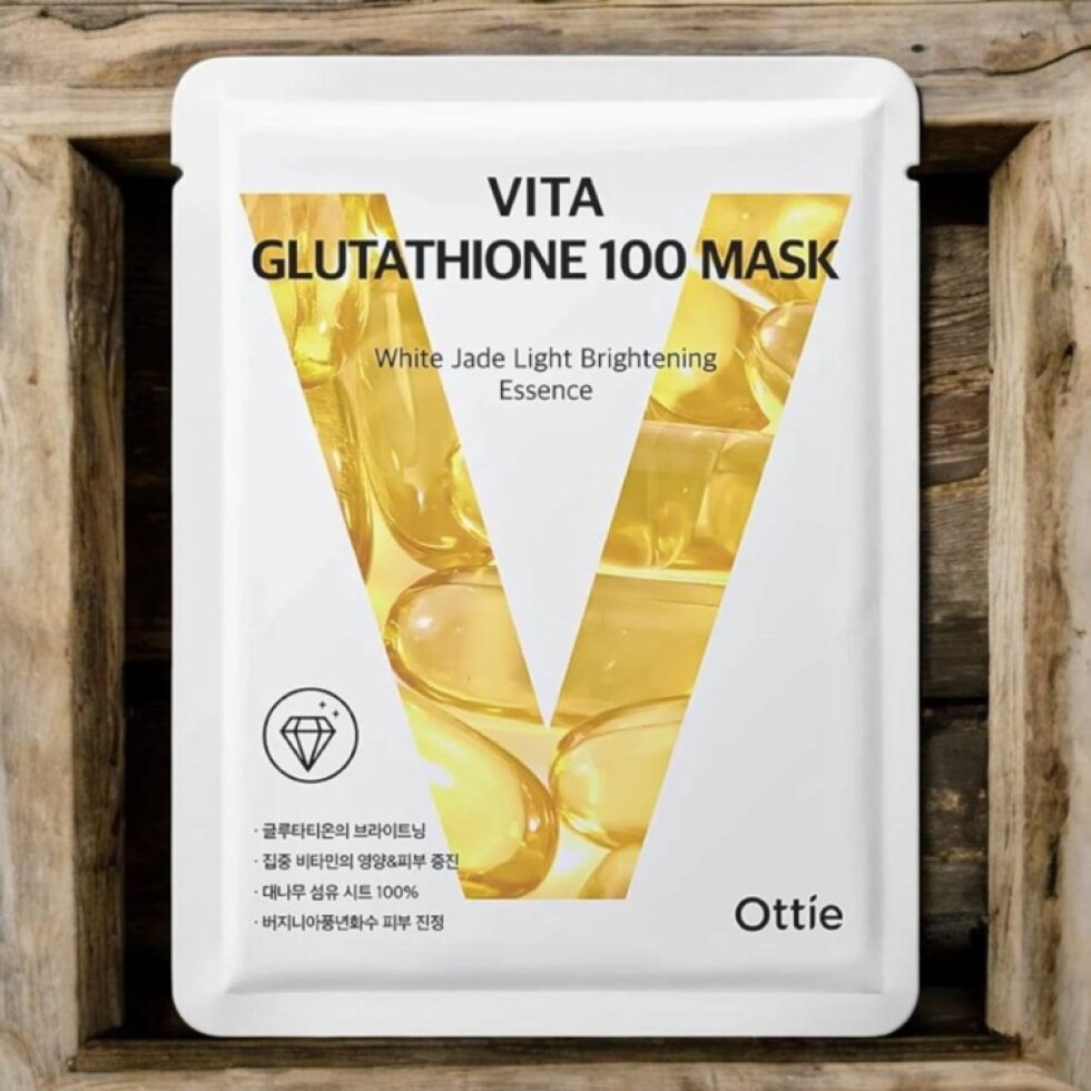 OTTIE - Vita Glutathione 100 Mask -Rozjasňující plátýnková maska s glutathionem - 25 ml