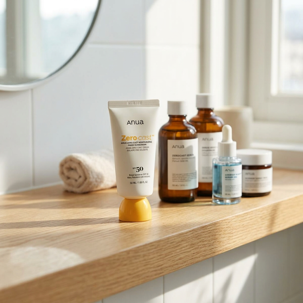 ANUA - Zero-Cast Moisturizing Finish Sunscreen - Hydratační opalovací krém - 50 ml