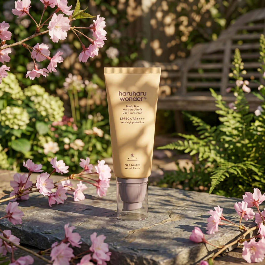HaruHaru Wonder - Black Rice Moisture Airyfit Sunscreen SPF50+ PA++++ - Lehký SPF krém s výtažkem z černé rýže - 50 ml