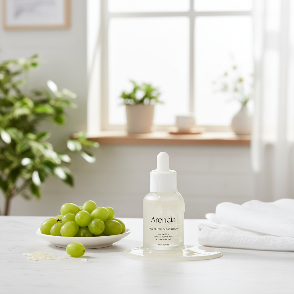 ARENCIA - Rice Mucin Glow Serum - Rozjasňující sérum s fermentovanou rýží - 30 ml