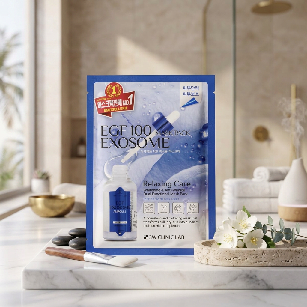 3W CLINIC - EGF 100 Exosome Mask Pack - Pleťová maska s EGF a exosomy 100 - 25ml