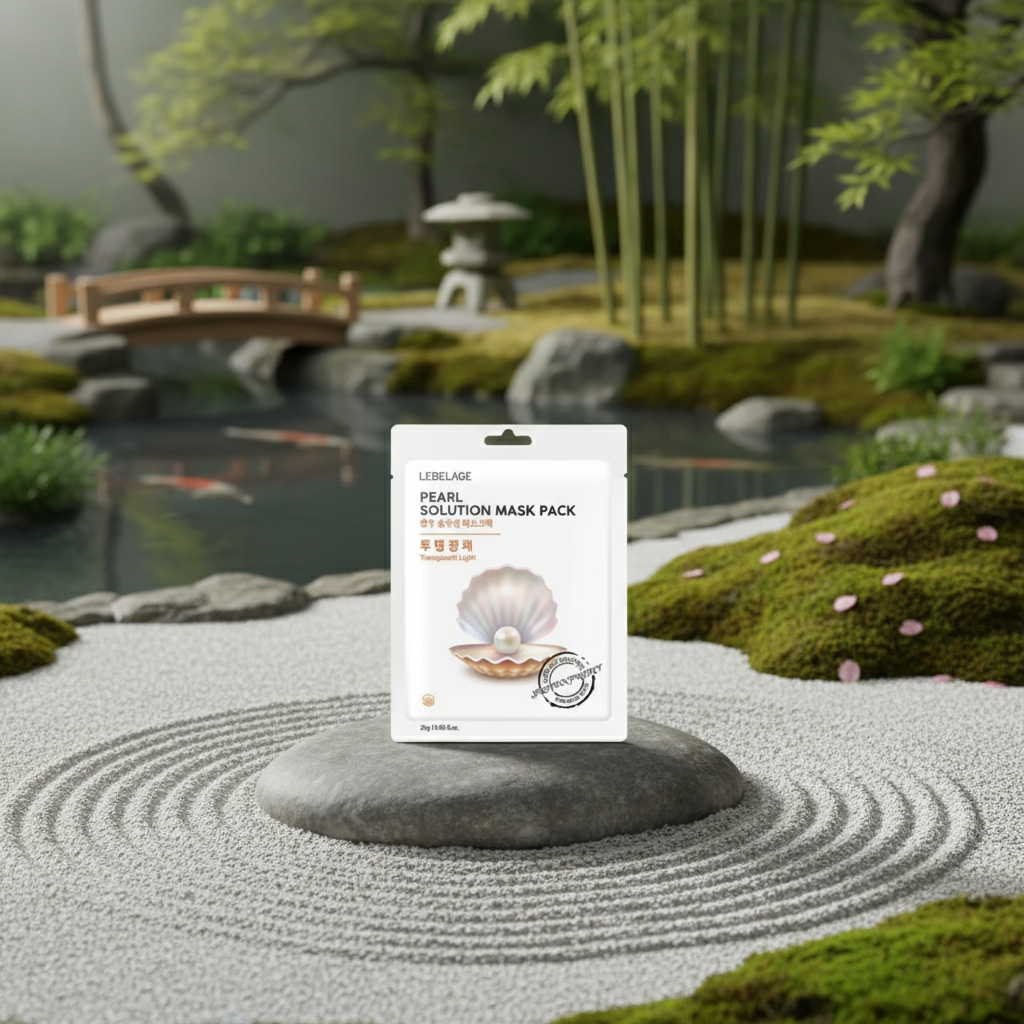 LEBELAGE - Pearl Solution Mask Pack - Rozjasňující plátýnková maska s extraktem z perel - 25 g
