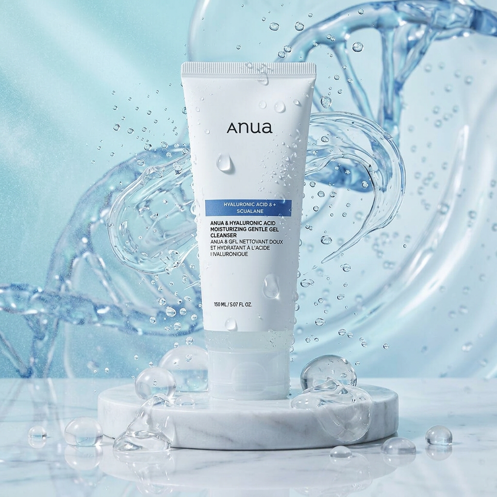 ANUA - 8 Hyaluronic Acid Moisturizing Gentle Gel Cleanser - Jemný čisticí gel s 8 druhy kyseliny hyaluronové - 150 ml