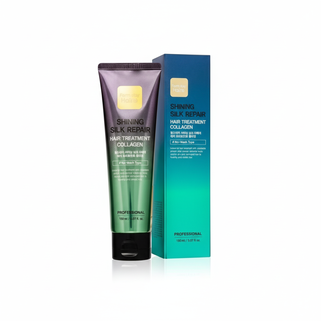 Farm Stay - Shining Silk Repair Hair Treatment Collagen - Opravná maska na poškozené vlasy - 150 ml