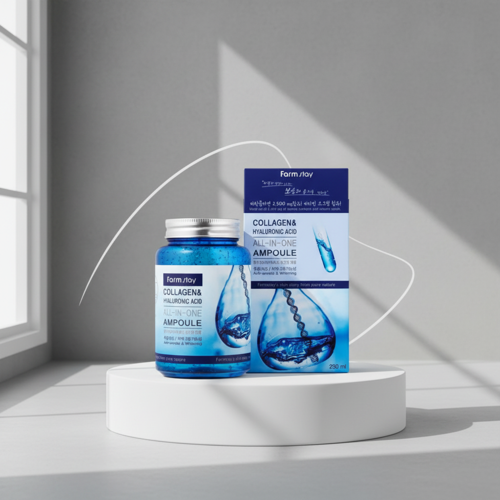 Farm Stay - All in One Ampoule (sérum) s kyselinou hyaluronovou a kolagenem - 250 ml