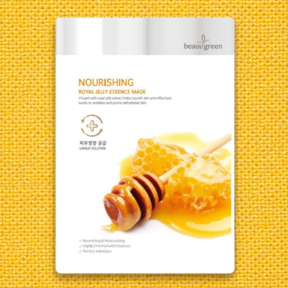 Beauugreen - Premium Royal Jelly Essence Mask - Plátýnková maska s mateří kašičkou - 23 ml