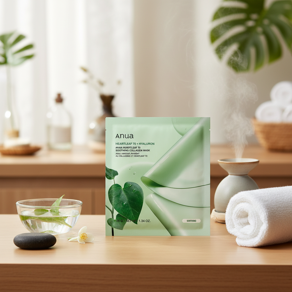 ANUA - Heartleaf 70 Soothing Collagen Mask - Zklidňující hydrogelová maska s kolagenem - 38 g