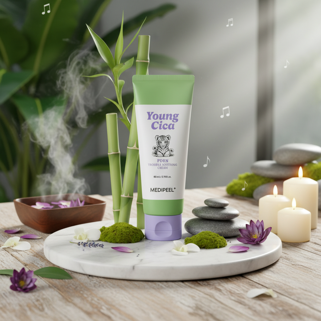 MEDI-PEEL - Young Cica PDRN Trouble Soothing Cream - Zklidňující krém Young Cica s PDRN pro problematickou pleť - 80g