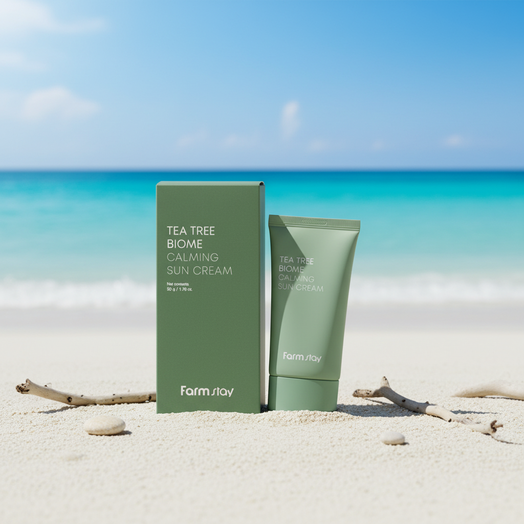 FARM STAY - Tea Tree Biome Calming Sun Cream - Zklidňující opalovací krém s Tea Tree - 50 g