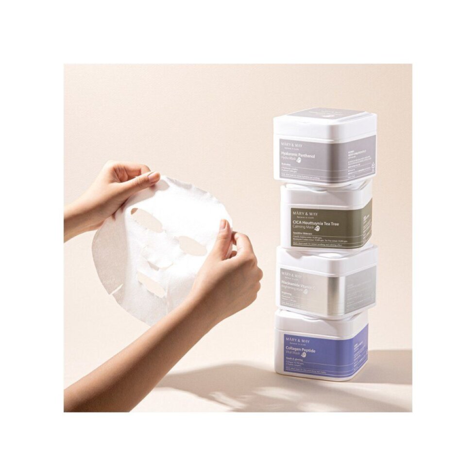 Mary & May - Collagen Peptide Vital Mask - Plátýnková maska s kolagenem a peptidy - 30ks