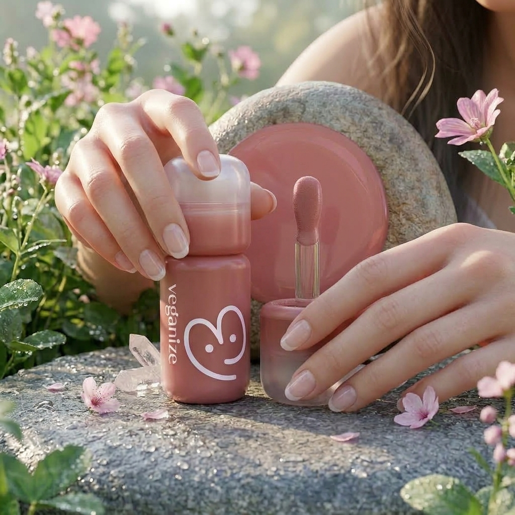 VEGANIZE - 4D Dewyshine Lip Oil Pearl Gloss 04 Fig Dew - Třpytivý olej na rty s perleťovým leskem - 4 g