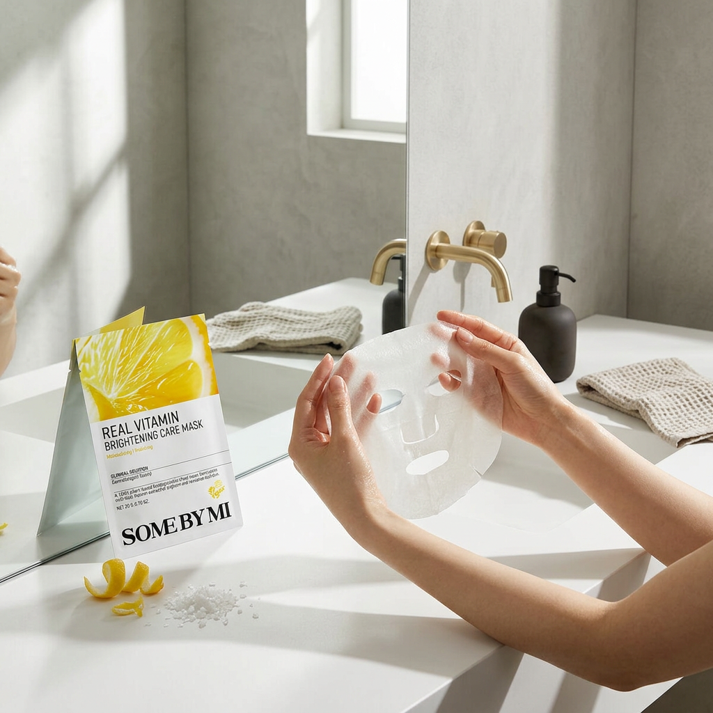 SOME BY MI - Real Vitamin Brightening Care Mask - Rozjasňující plátýnková maska - 20 g