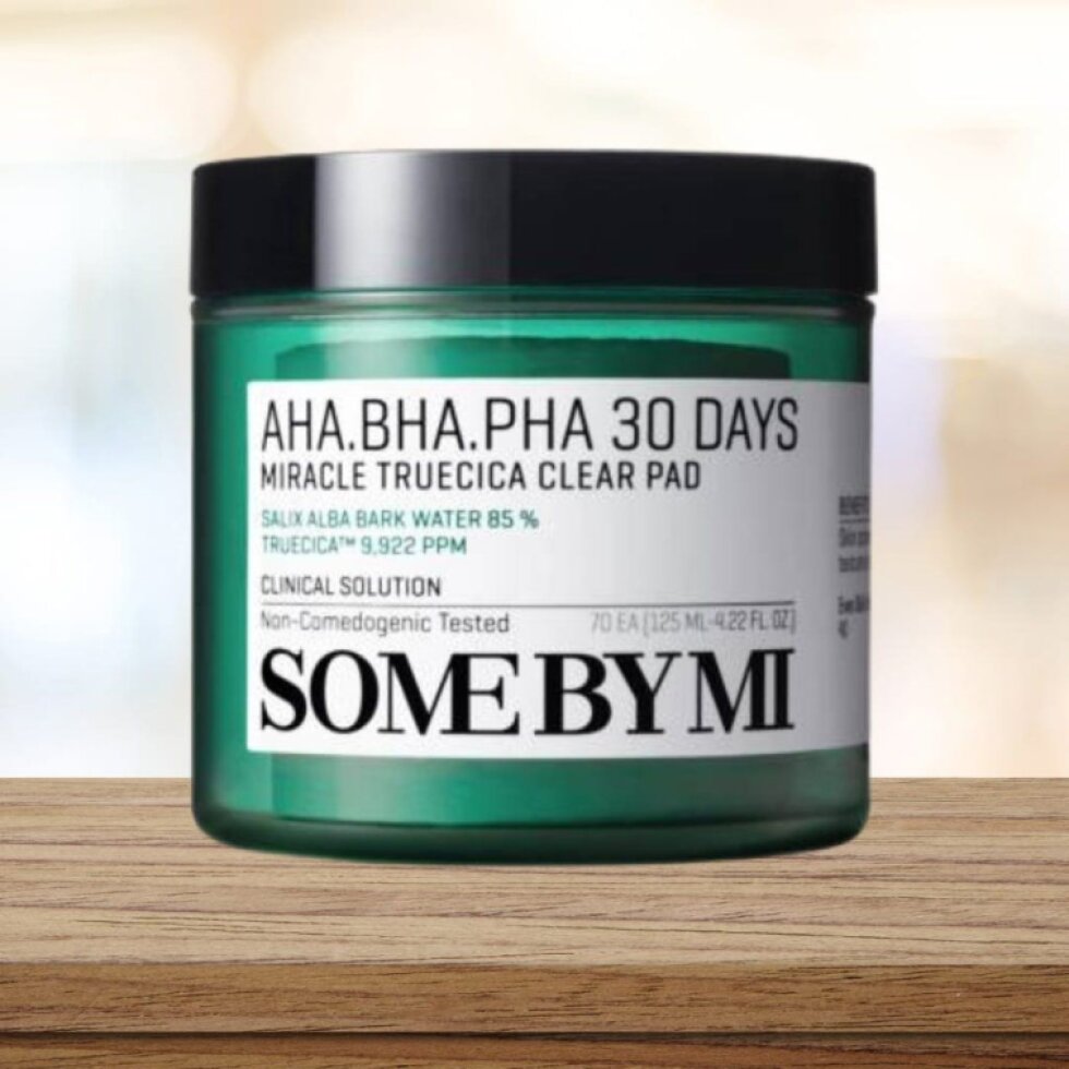 SOME BY MI - AHA BHA PHA 30 Days Miracle Truecica Clear Pad - Exfoliační pleťové tampony pro problematickou pleť - 70 ks