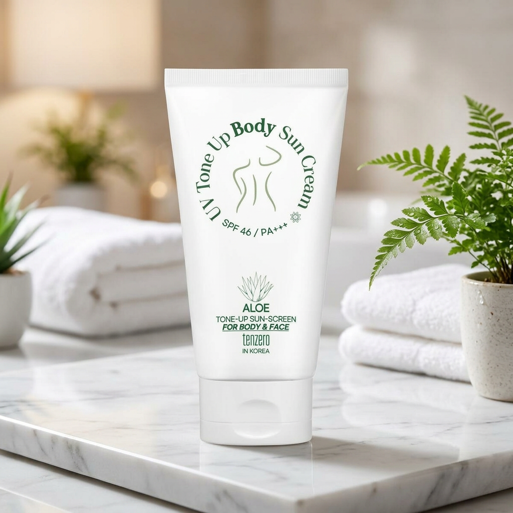 TENZERO - Aloe UV Tone Up Body Sun Cream - Tónovací opalovací krém s aloe vera - 150 ml