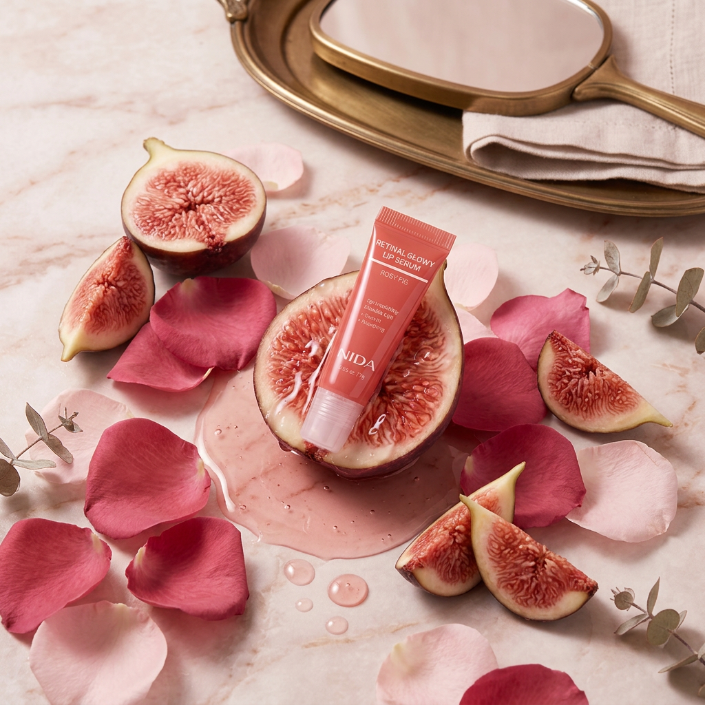 NIDA - Retinal Glowy Lip Serum - Omlazující sérum na rty Rosy Fig - 7g