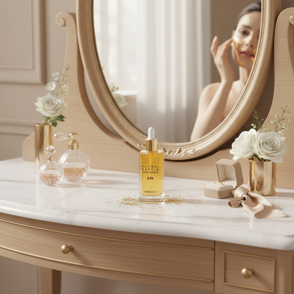 TERAZZEN - Retinol Repair Gold Ampoule - Omlazující sérum s retinolem a zlatem - 50 ml