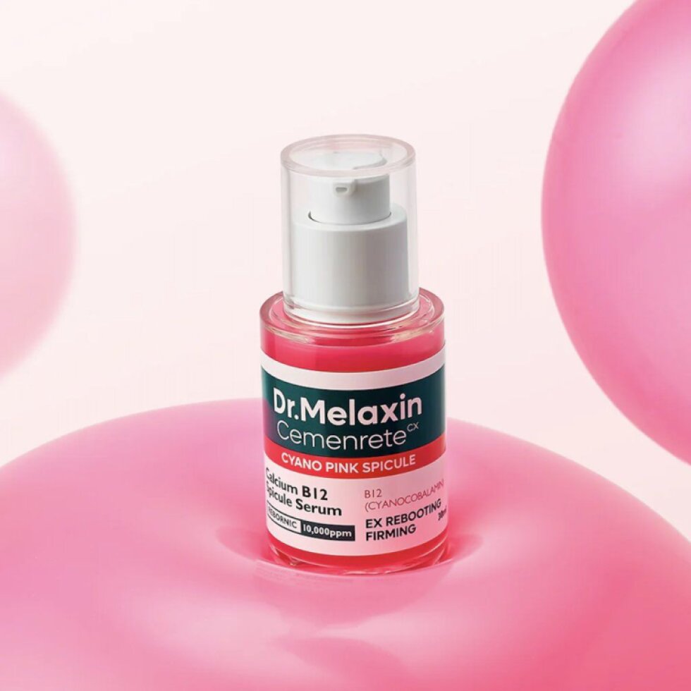 DR. MELAXIN - Cemenrete Cyano Pink Spicule Serum - Regenerační sérum s mikro‑spikulami a vitamínem B12 - 30 ml
