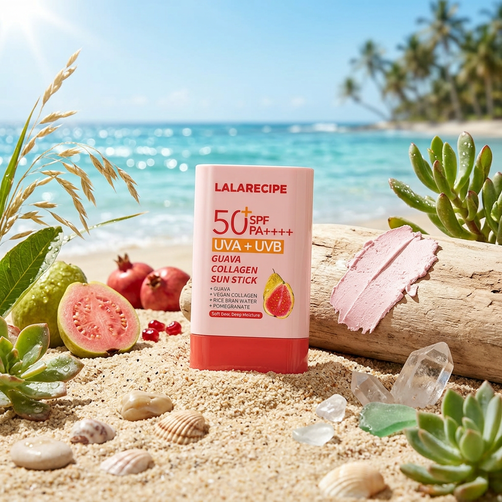 LALARECIPE - Guava Collagen Sun Stick – Kolagenový opalovací krém s guavou v tyčince - 20 g