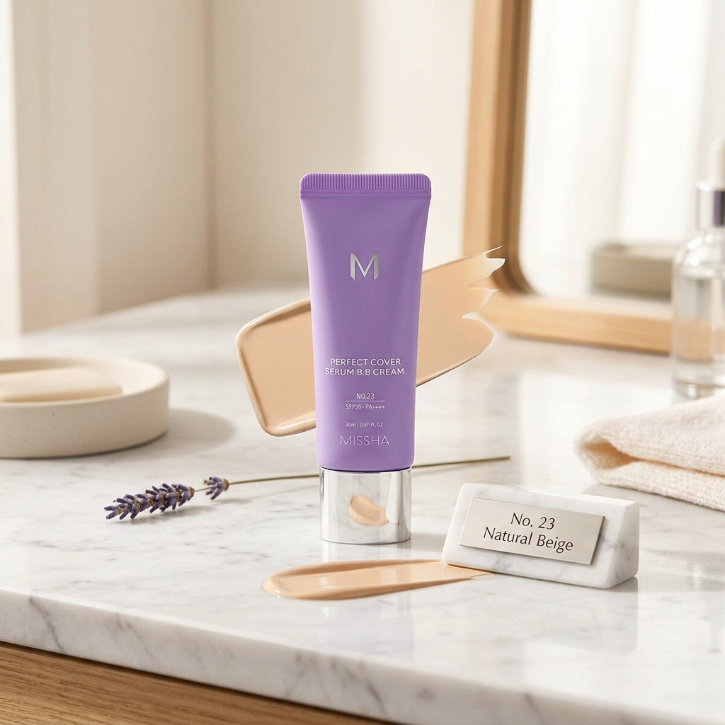 MISSHA - Perfect Cover Serum BB Cream SPF50+ PA++++ - Pečující BB sérum s SPF #23 Natural Beige - 50 ml