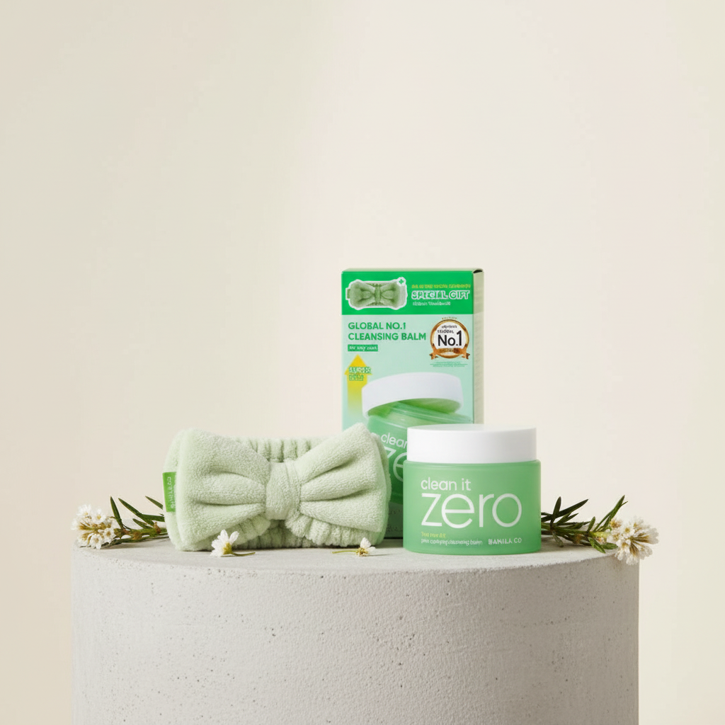 Banila Co - Clean It Zero Cleansing Balm Pore Clarifying SET - Sorbetový čisticí balzám pro problematickou pleť SET s čelenkou - 180 ml