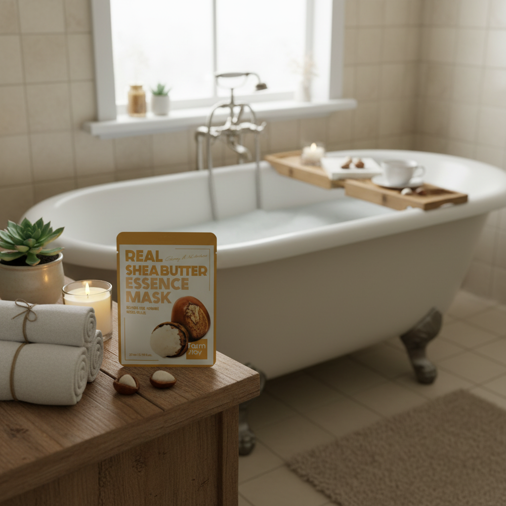 Farm Stay - Real Shea Butter Essence Mask - Plátýnková maska s bambuckým máslem - 1 ks