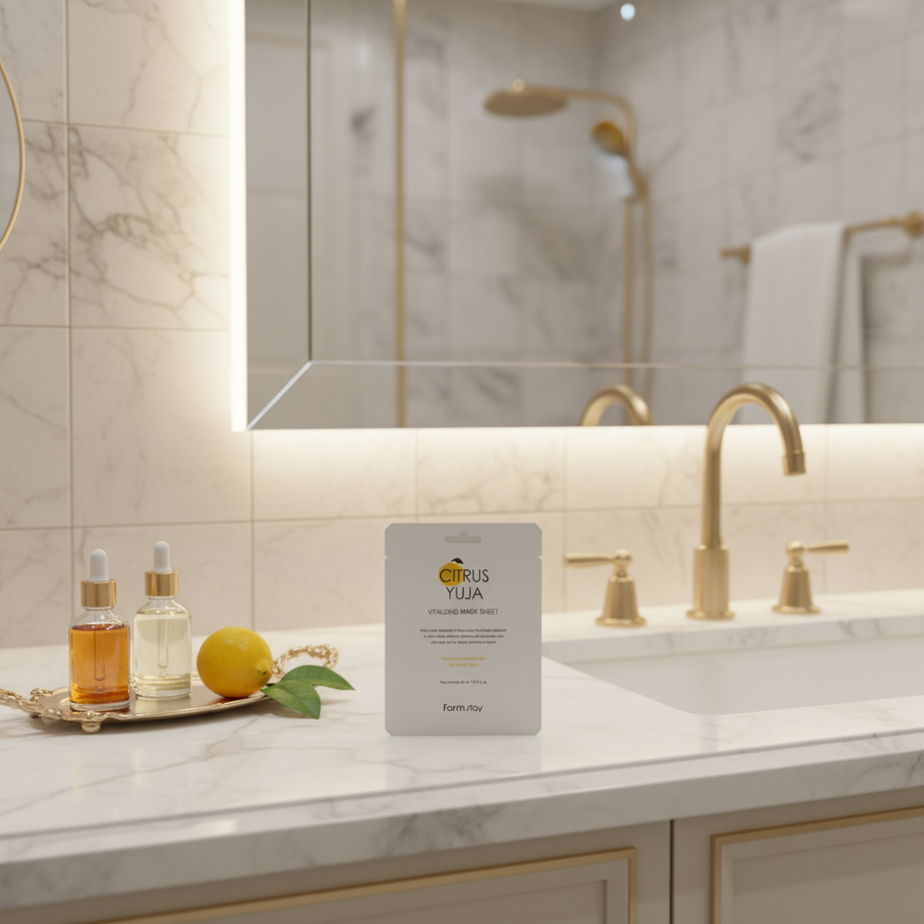 Farm Stay - Citrus Yuja Vitalizing Sheet Mask - Hydratační a rozjasňující maska s vitaminem C - 23 ml