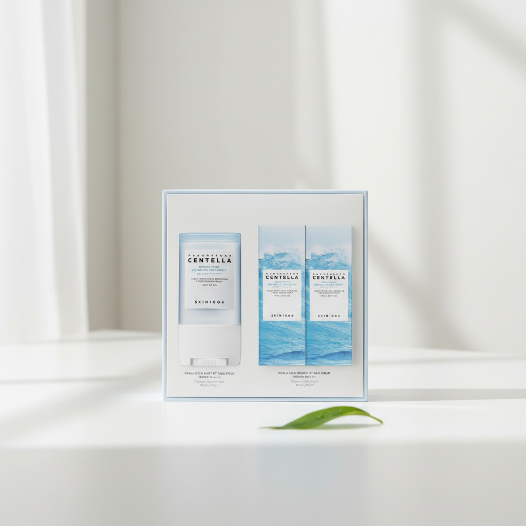 SKIN1004 - Madagascar Centella Hyalu-Cica Sensational Kit - Sada oblíbených produktů na opalování - 20 g/ 2x15 ml