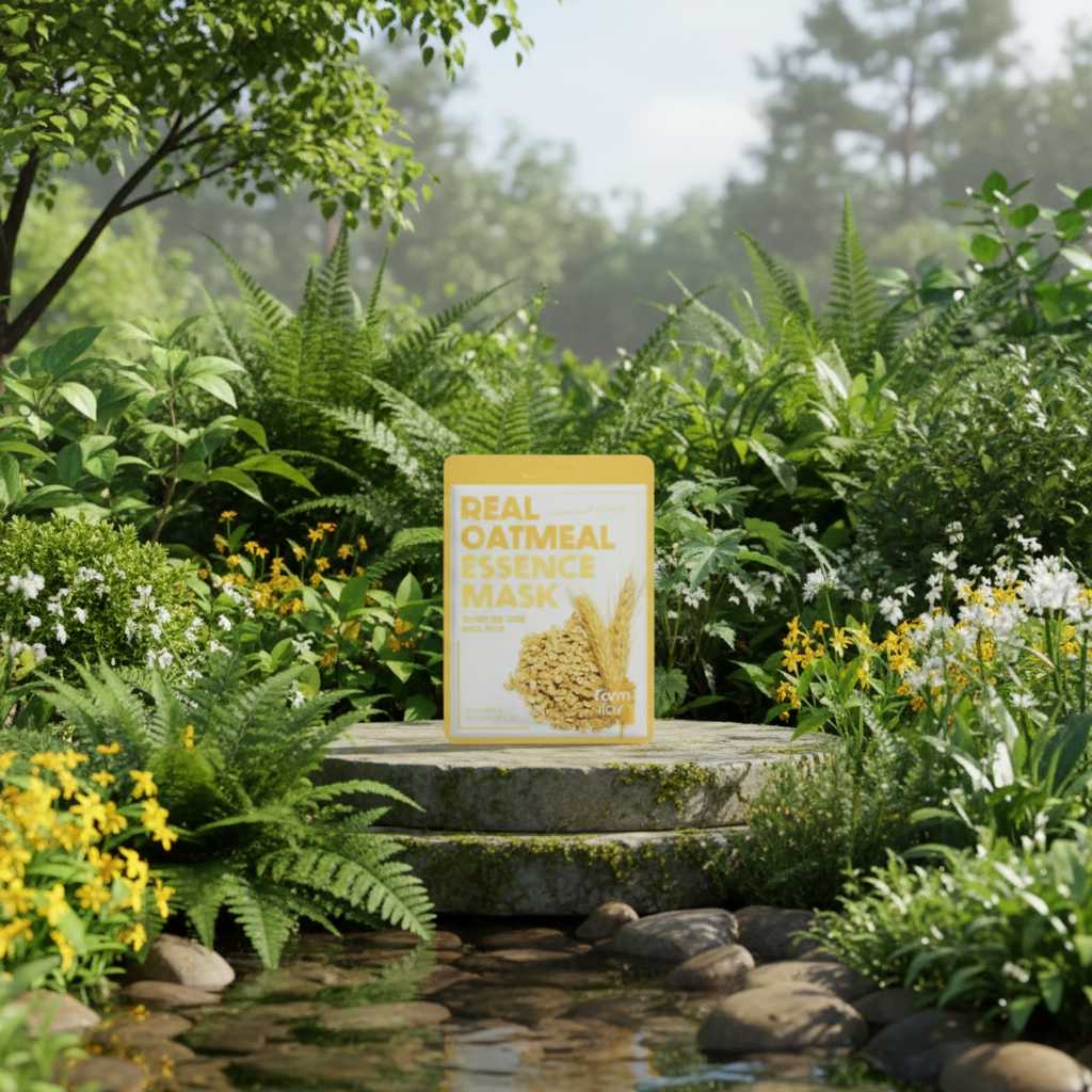 Farm Stay - Oatmeal Essence Mask - Zklidňující plátýnková maska s ovesným extraktem - 23 ml