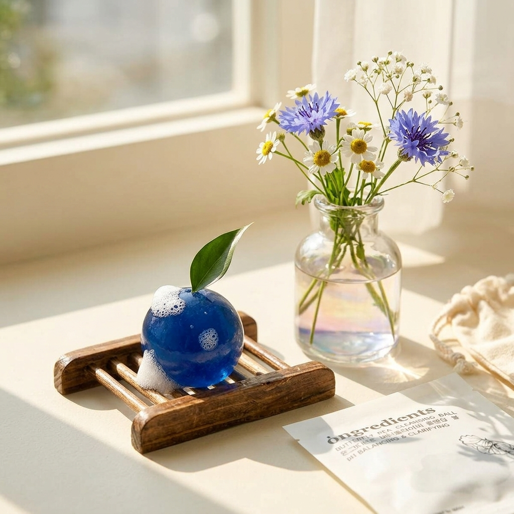 ONGREDIENTS - Butterfly Pea Cleansing Ball - Inovativní čisticí míček s modrým čajem - 110 g
