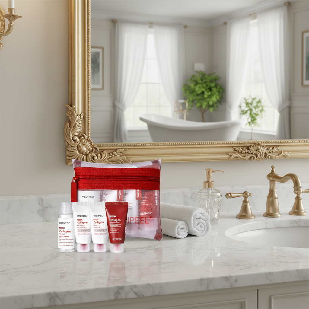 MEDI-PEEL - Red Lacto Collagen Trial Set - Sada péče s kolagenem - 4 ks