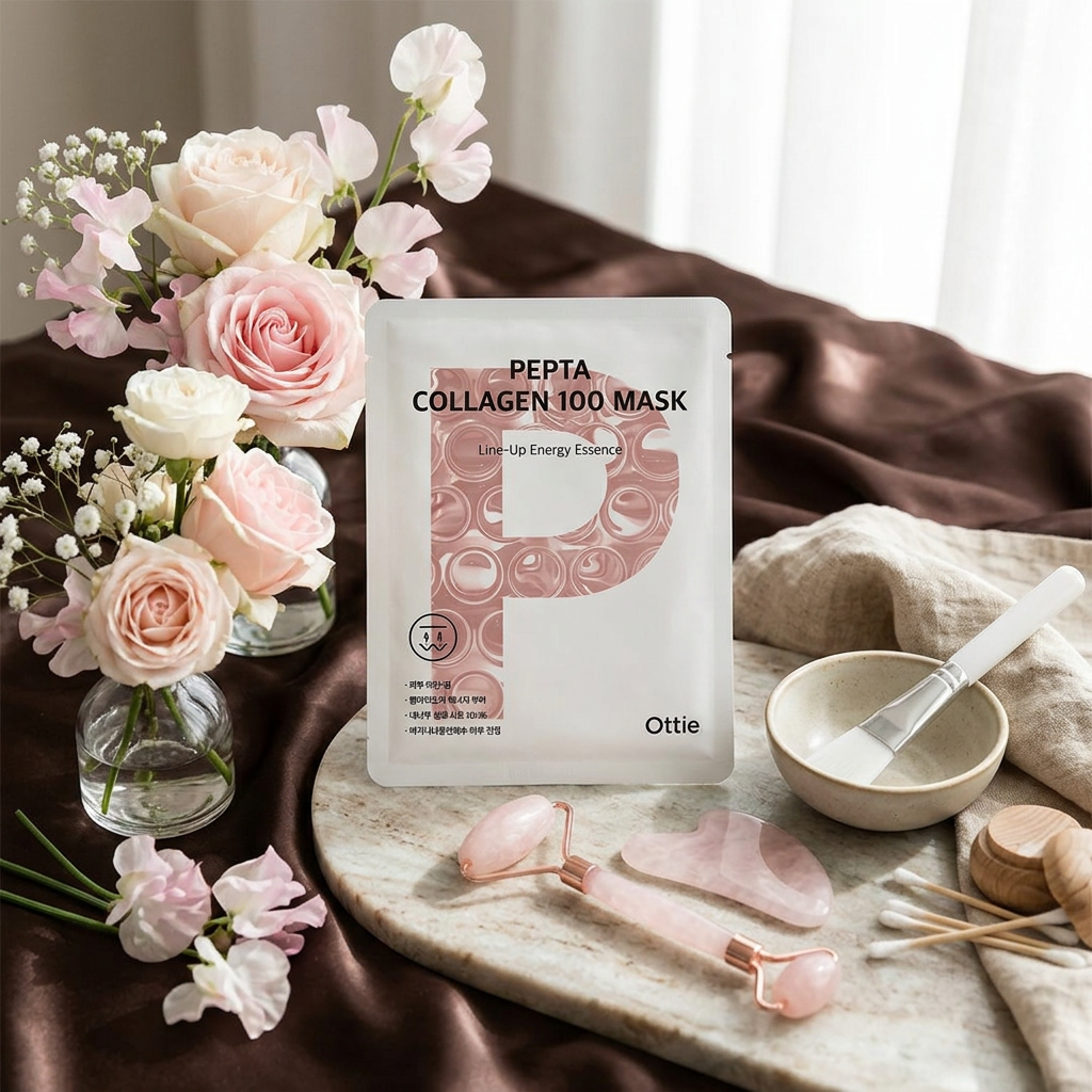 OTTIE - Pepta Collagen 100 Mask - Zpevňující plátýnková maska s kolagenem - 25 ml