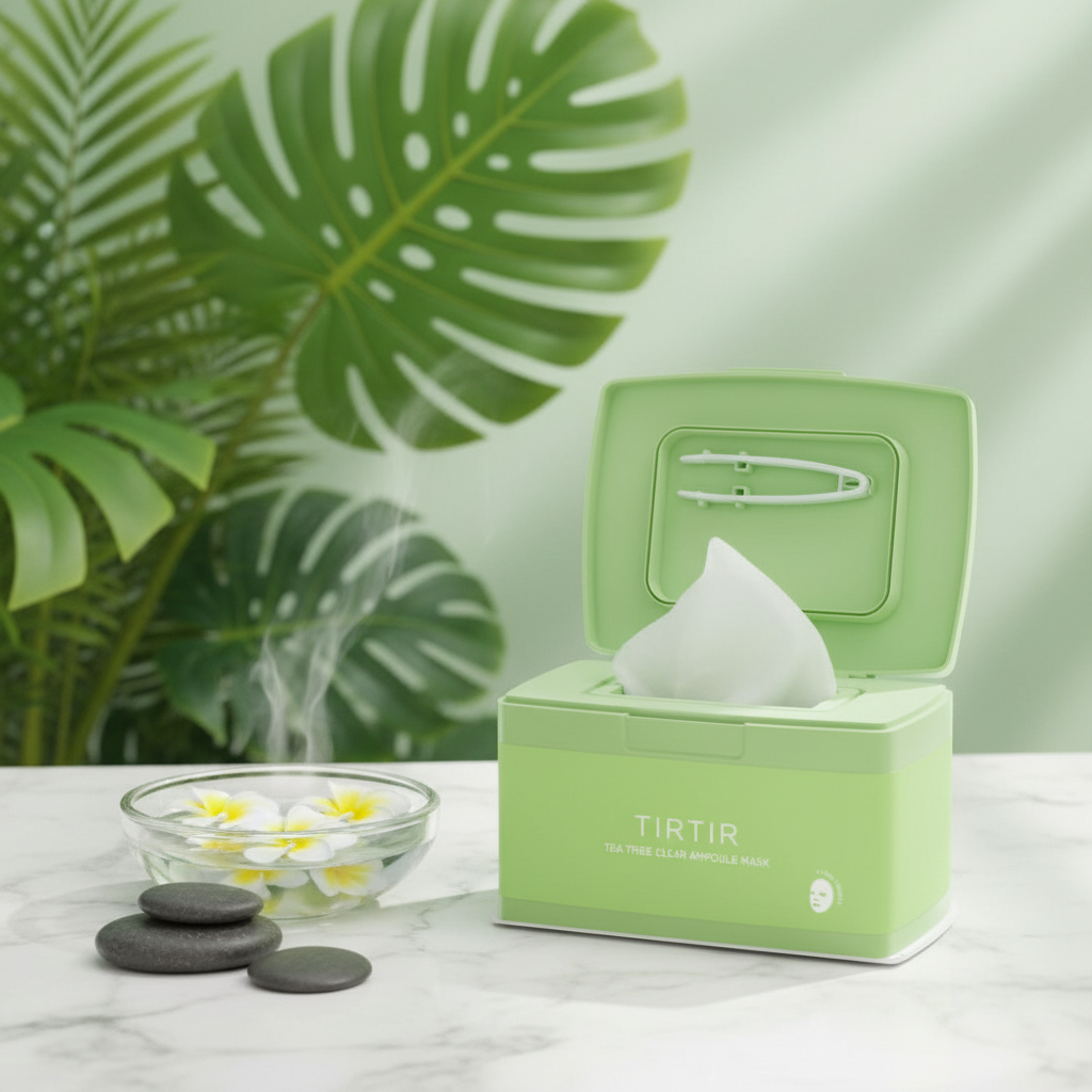 TIRTIR - Ampoule Mask - Pleťová maska s ampulí Tea Tree - 30 ks