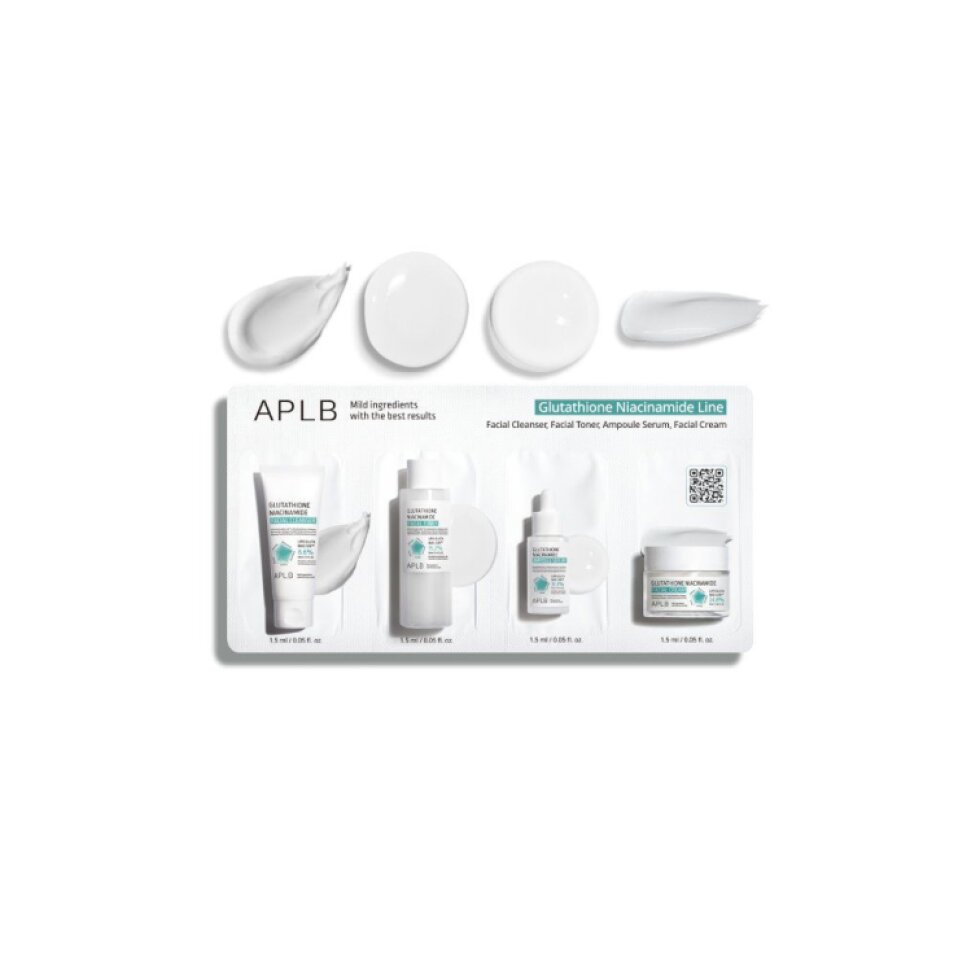 APLB - Glutathione Niacinamide Skin Care 4 Types Sachet - Sada vzorků s niacinamidem