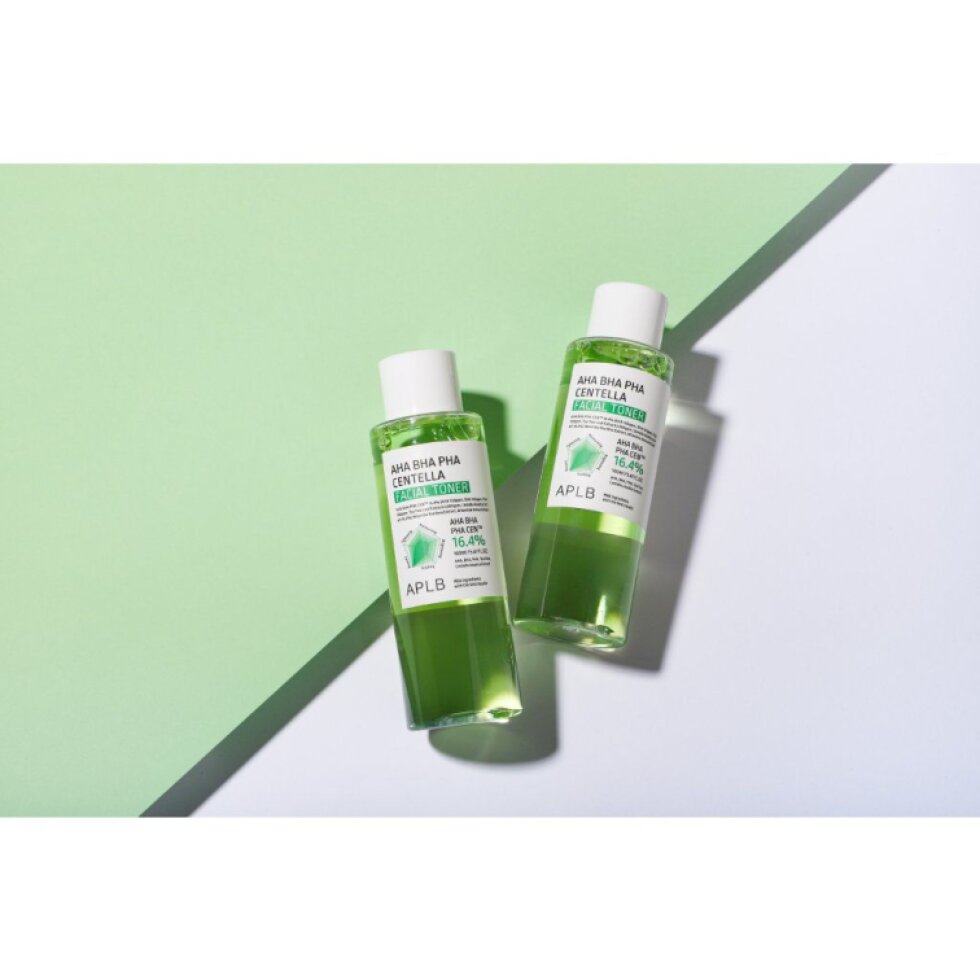 APLB - AHA BHA PHA Centella Facial Toner - Exfoliační, zklidňující toner s centelou a kyselinami - 160 ml