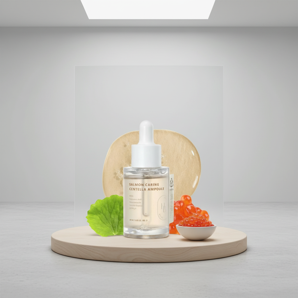 HEVEBLUE - Salmon Caring Centella Ampoule - Zklidňující a regenerační ampule s PDRN, centellou a hydratačními látkami - 30 ml