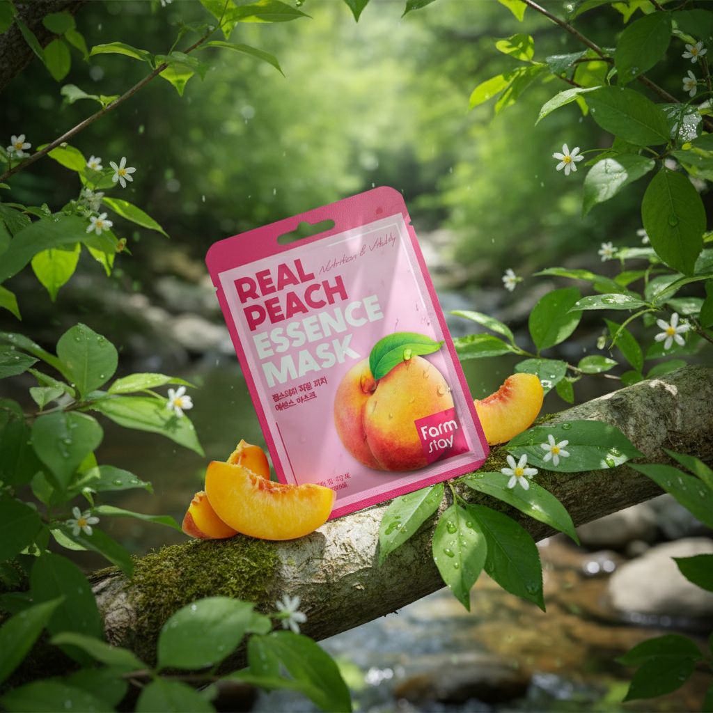 Farm Stay - Real Peach Essence Mask - Revitalizační plátýnková maska broskev 1 ks