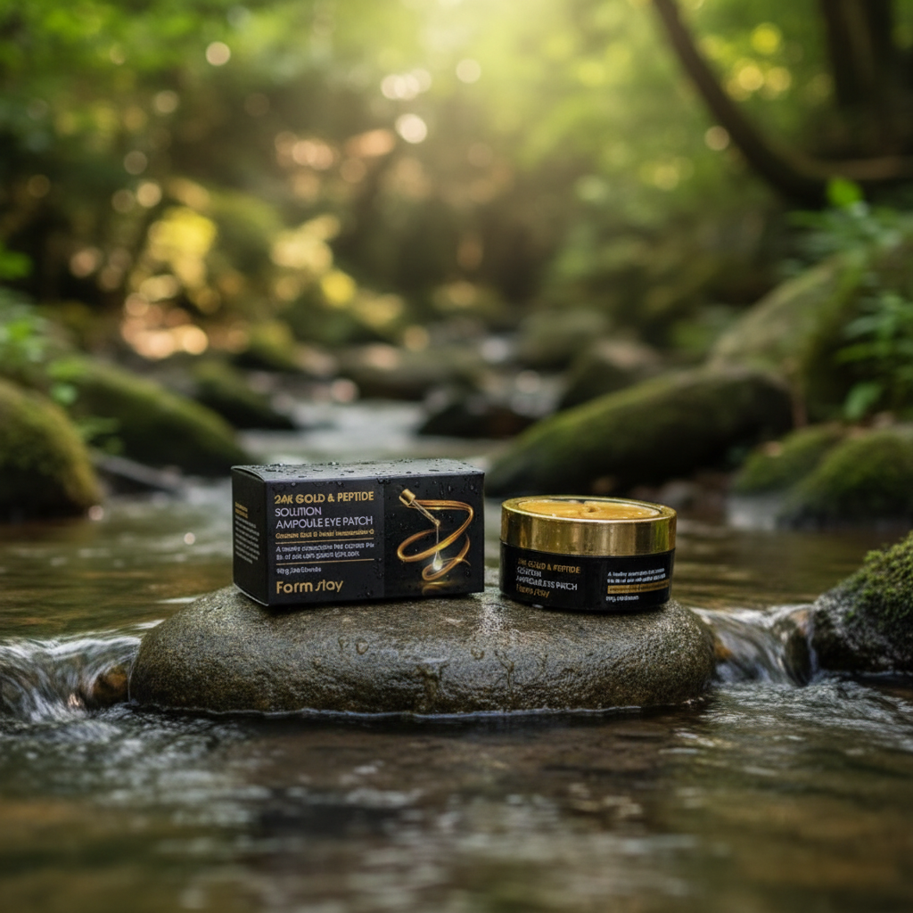 Farm Stay - 24K Gold and Peptide Solution Ampoule Eye Patch - Hydrogelové polštářky pod oči s 24K zlatem a peptidy - 90 g