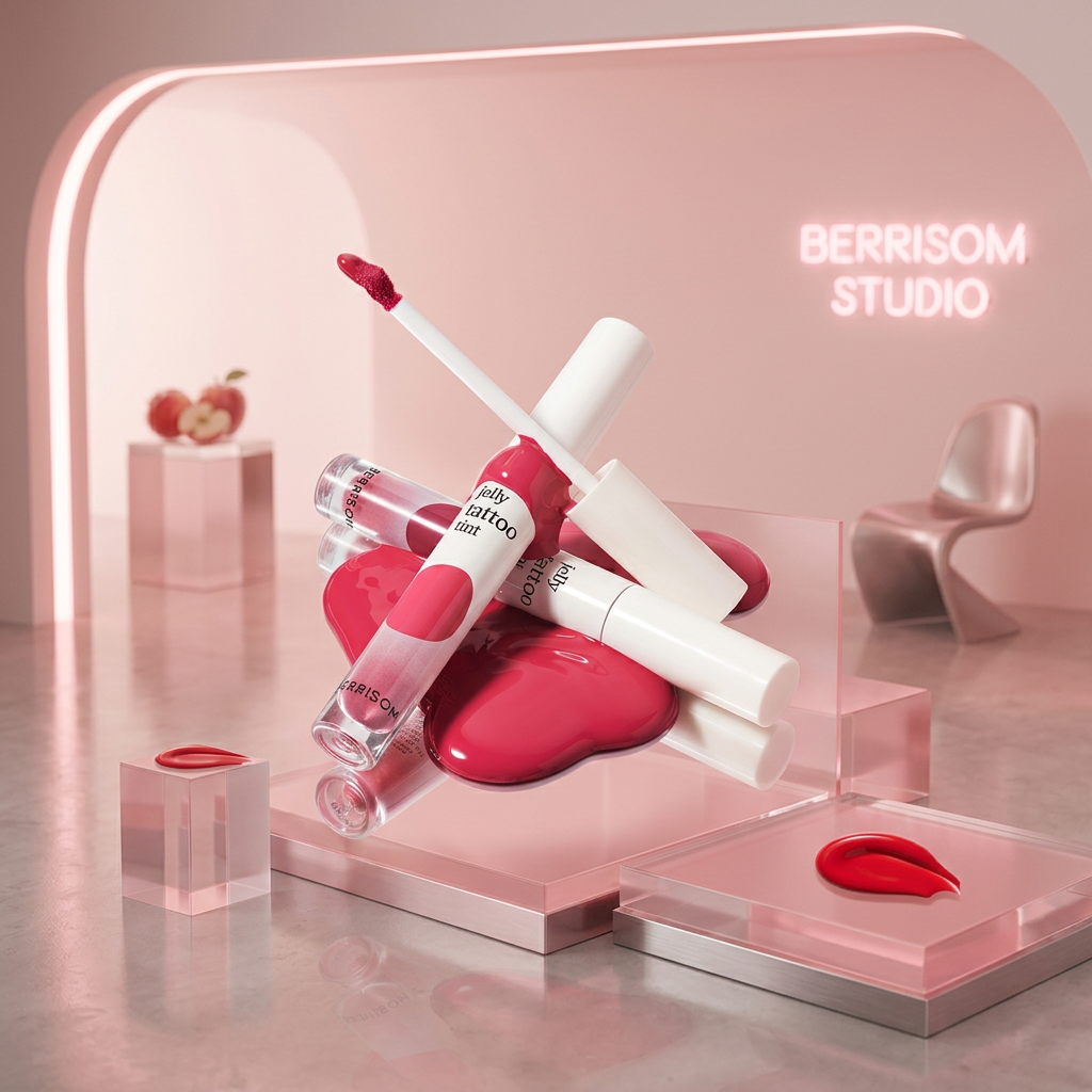 BERRISOM - Jelly Tattoo Tint 01 Appleberry - Dlouhotrvající hydratační tint na rty - 6 g