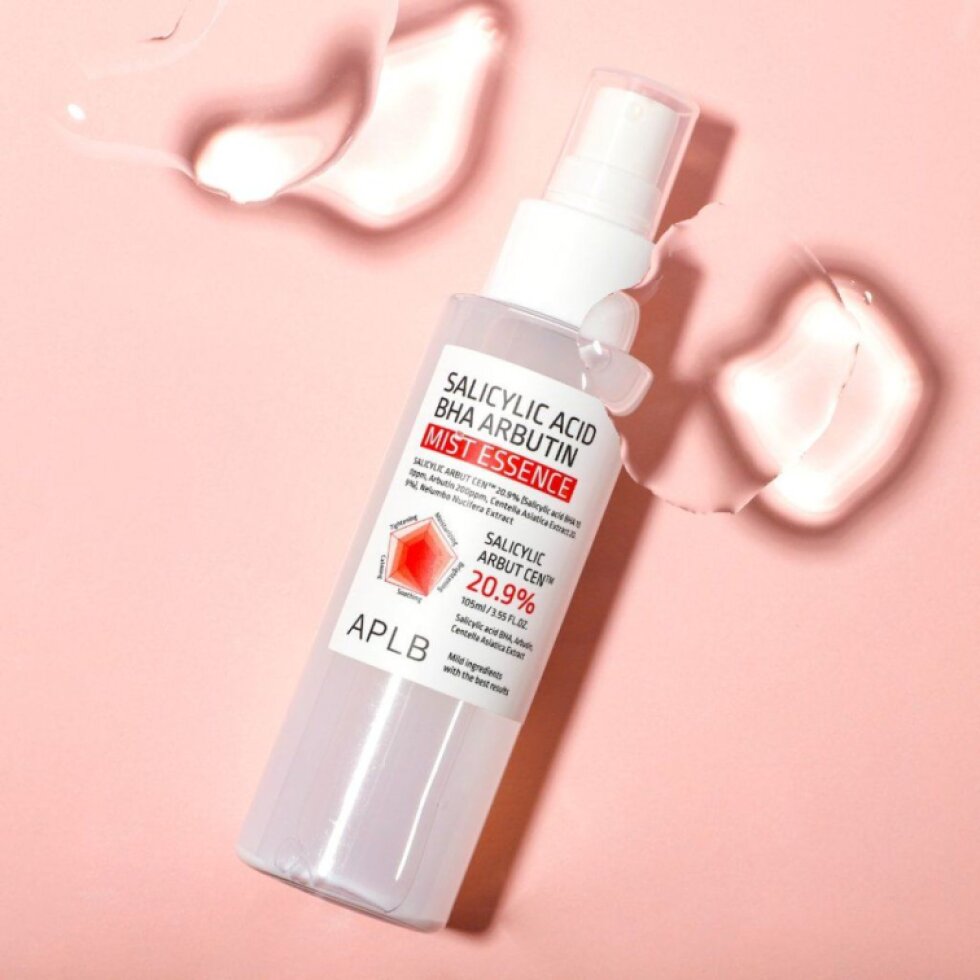 APLB - Salicylic Acid BHA Arbutin Mist Essence - Multifunkční mléčná essence s BHA a arbutinem pro stažení pórů a zlepšení pružnosti pleti - 105 ml