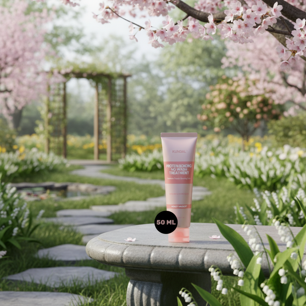 KUNDAL - Protein Bonding Damage Care No Wash Treatment - Bezoplachová proteinová péče VIOLET MUGUET - 50 ml