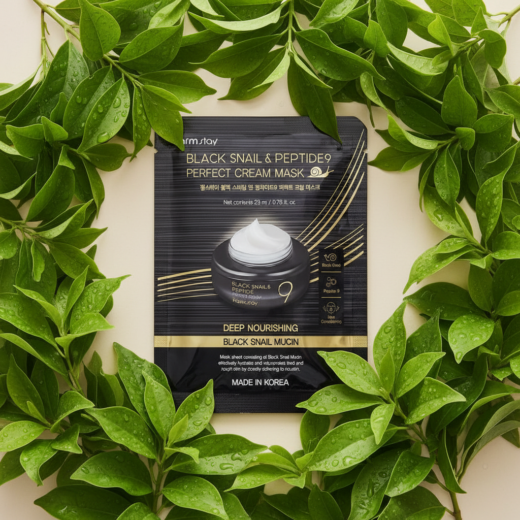 Farm Stay - Snail&Peptide Perfect Cream Mask - Plátýnková maska s peptidy a šnečím mucinem - 23ml 1 ks