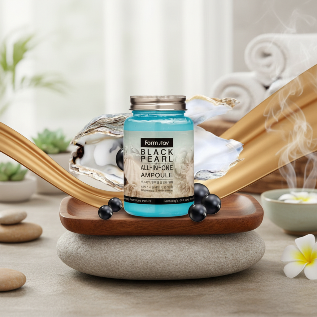 Farm Stay - Black Pearl All In One Ampoule - Ampulové sérum s extraktem z černé perly - 250 ml