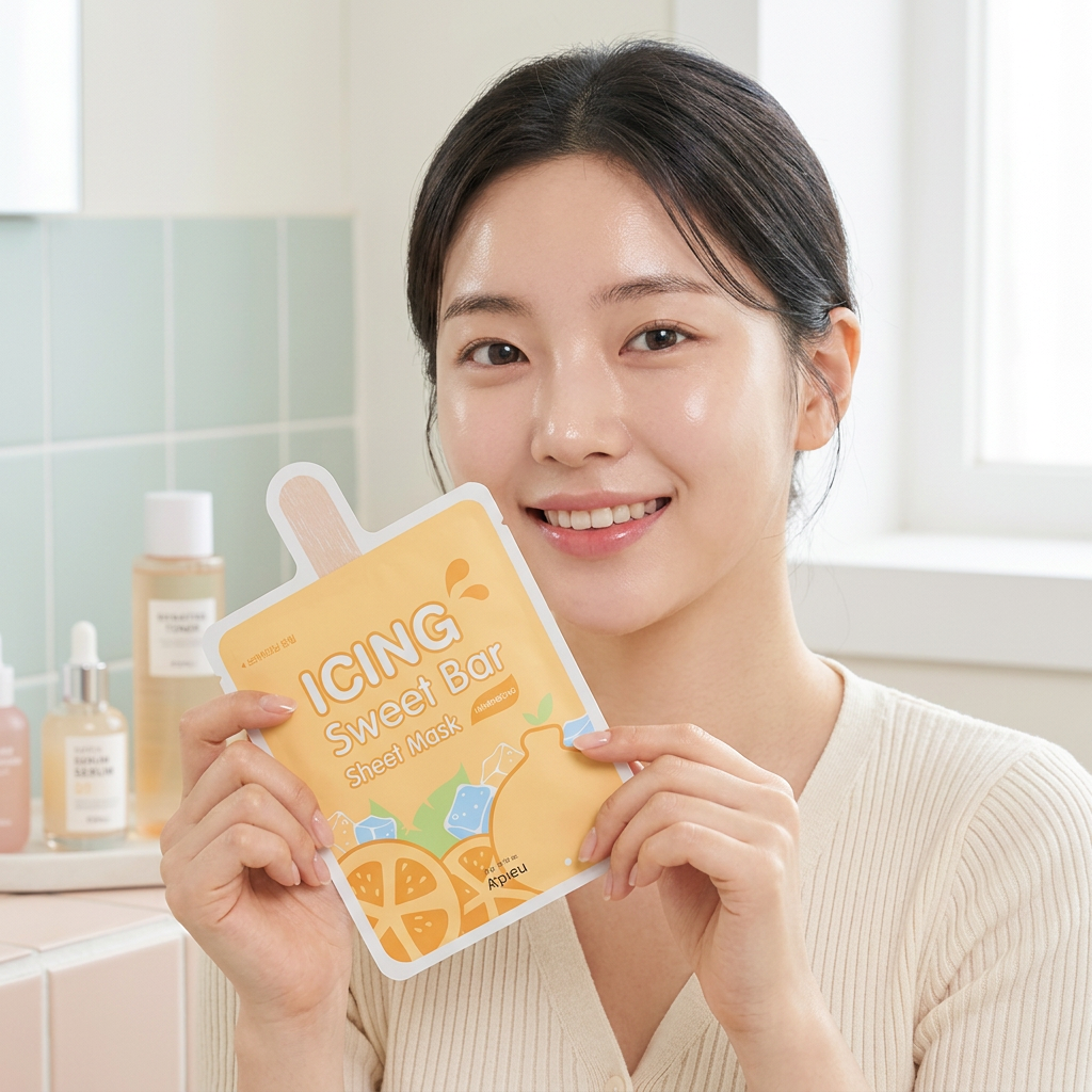 A'PIEU - Icing Sweet Bar Sheet Mask Hanrabong - Chladivá plátýnková maska s extraktem z klementinky - 21 g